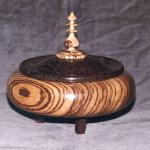 3 Legged Zebrawood Box